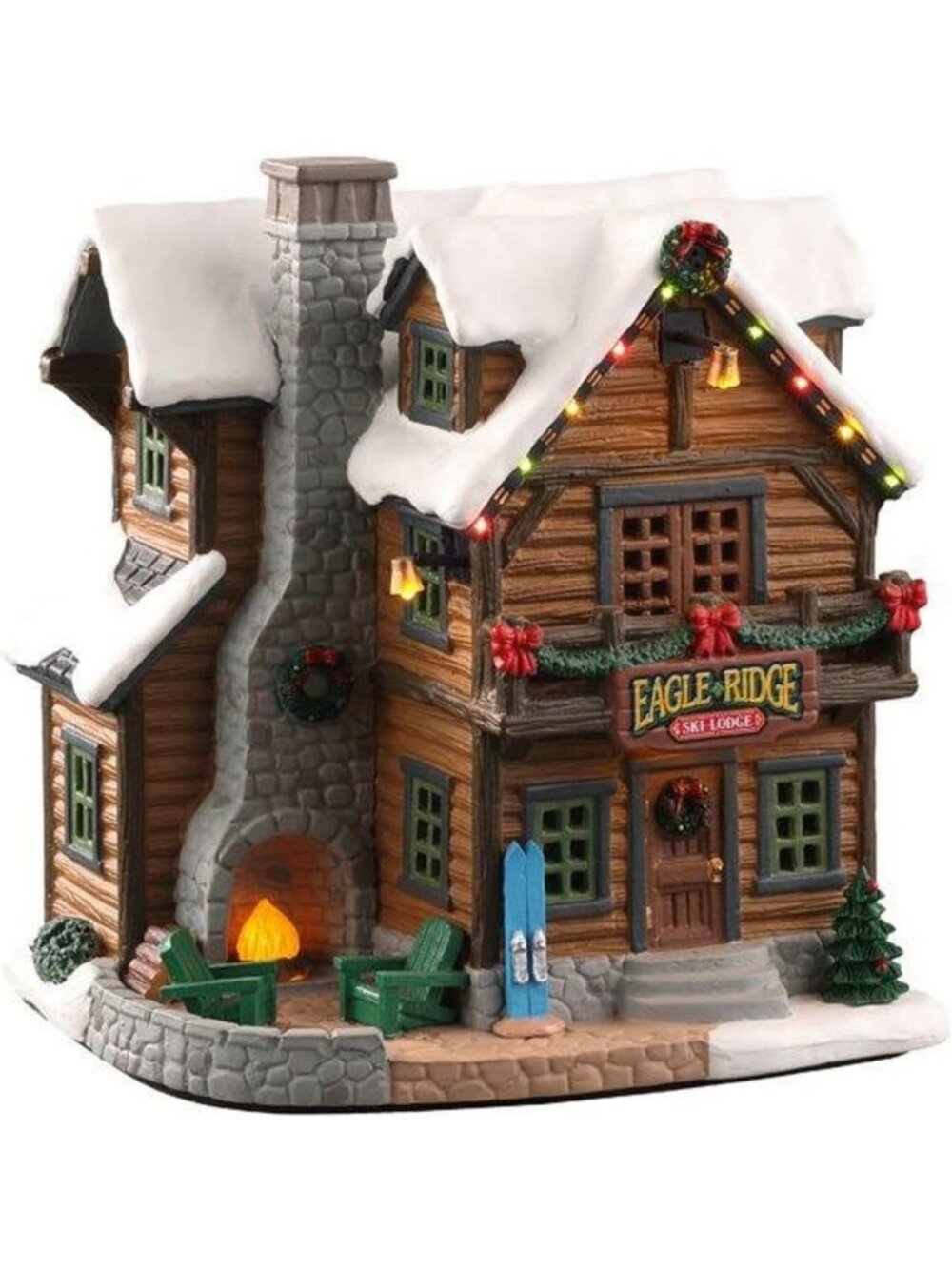 Charming Ski Lodge Figurine | Lemax Village Collection | Winter Decor, Holiday